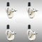 Service Caster 3 Inch 316SS Nylon Wheel Swivel 1-5/8 Inch Expanding Stem Caster Set Lock Brake SCC-SS316TTLEX20S314-NYS-158-4 - alternate 1